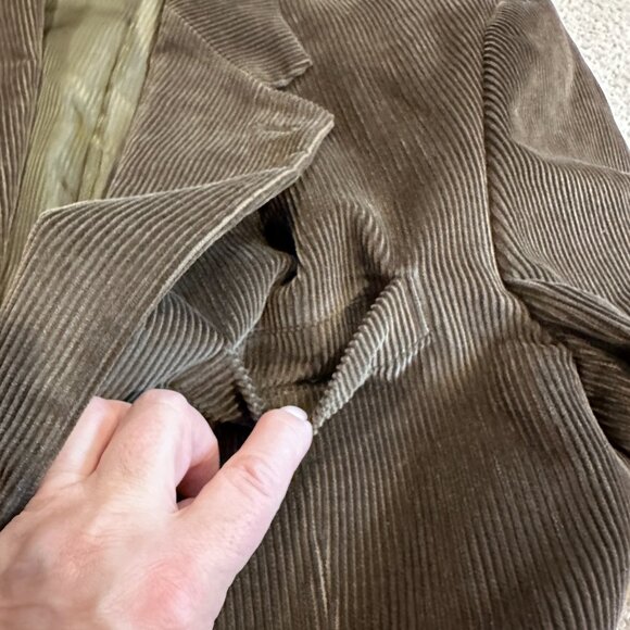 Hunt Valley Blazer Sports Coat Corduroy Brown 2 Button Back Vent Academia Sz 44L - Picture 7 of 16
